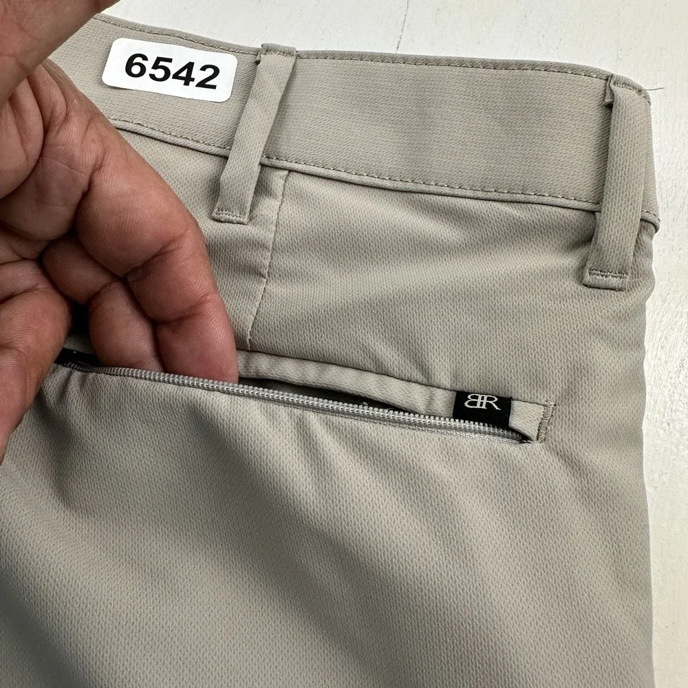 Banana Republic Men's Performance Traveler Pants 34x32 Tan Golf Tech Stretch